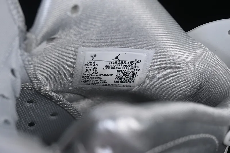All categories Air Jordan Jordan series basketball shoes Air Jordan 6 PSG x Air Jordan 6 Retro AJ6 Joe 6 Liquid Silver Paris IQ5135-010